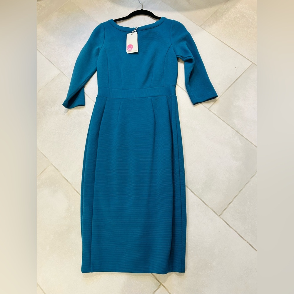 Biden Teal Midi Dress